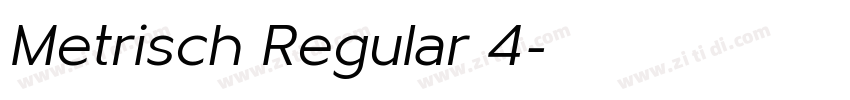 Metrisch Regular 4字体转换